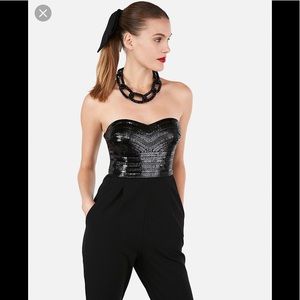 Sequin sweetheart jumpsuit